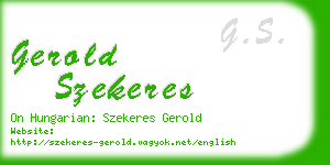 gerold szekeres business card